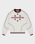 WHITE 6SNOW CREWNECK