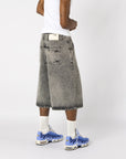 GREY DENIM JORT