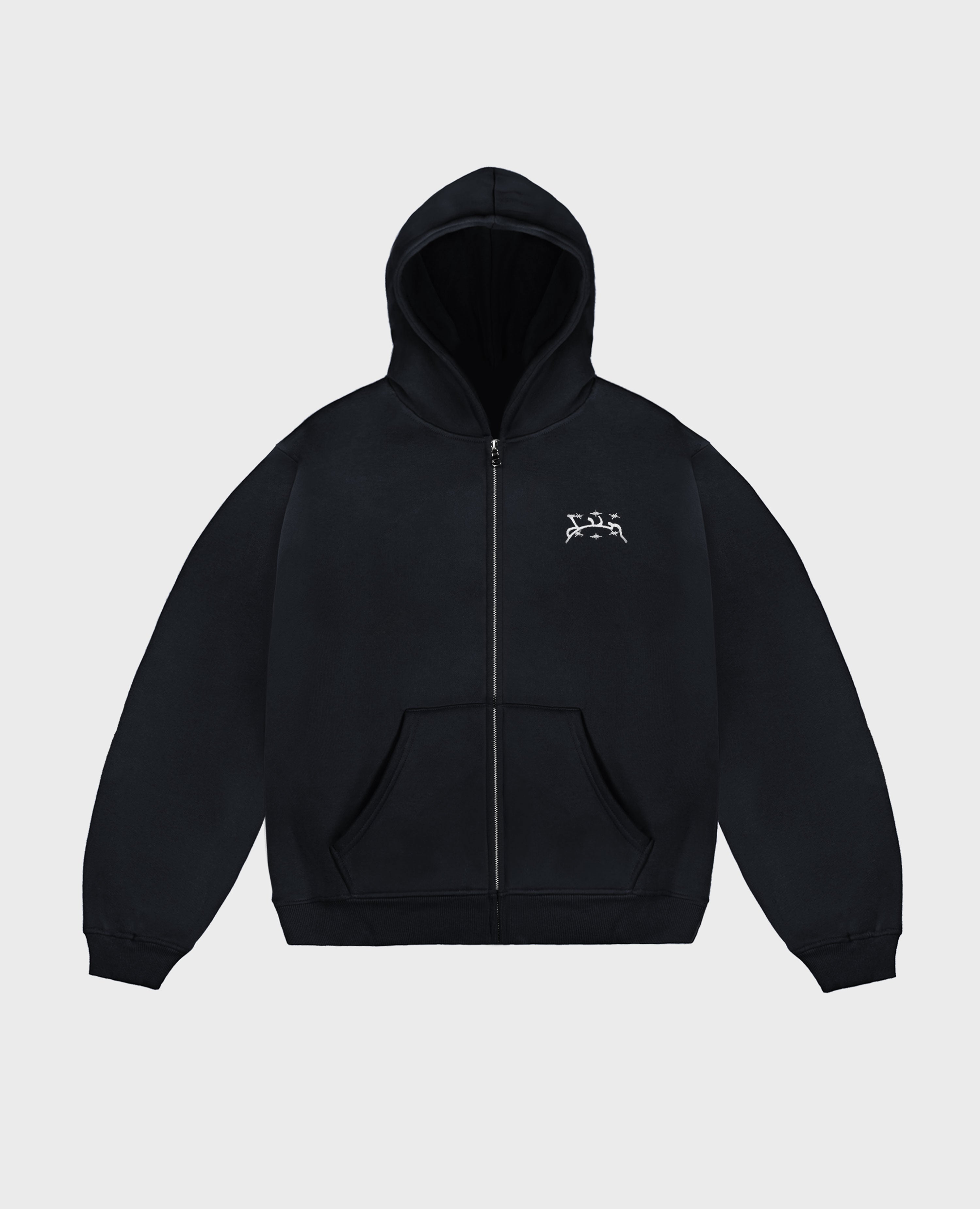 DIVINBYDIVIN | Urban Black Hoodie - Curb Edition Zip Up