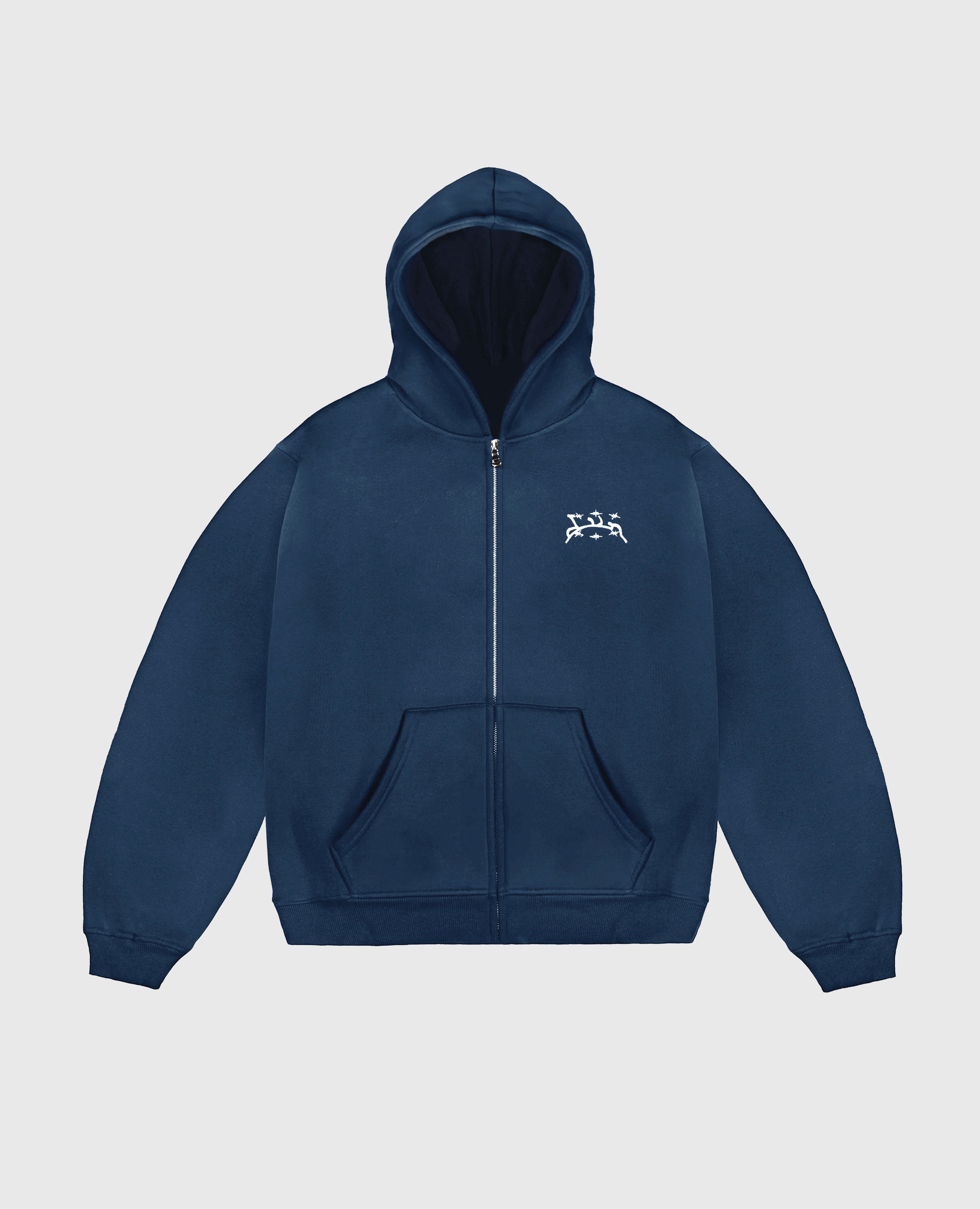 DIVINBYDIVIN | Blue Zip Hoodie - Curb Flow Edition DIVINBYDIVIN | Blue Zip Hoodie - Curb Flow Edition