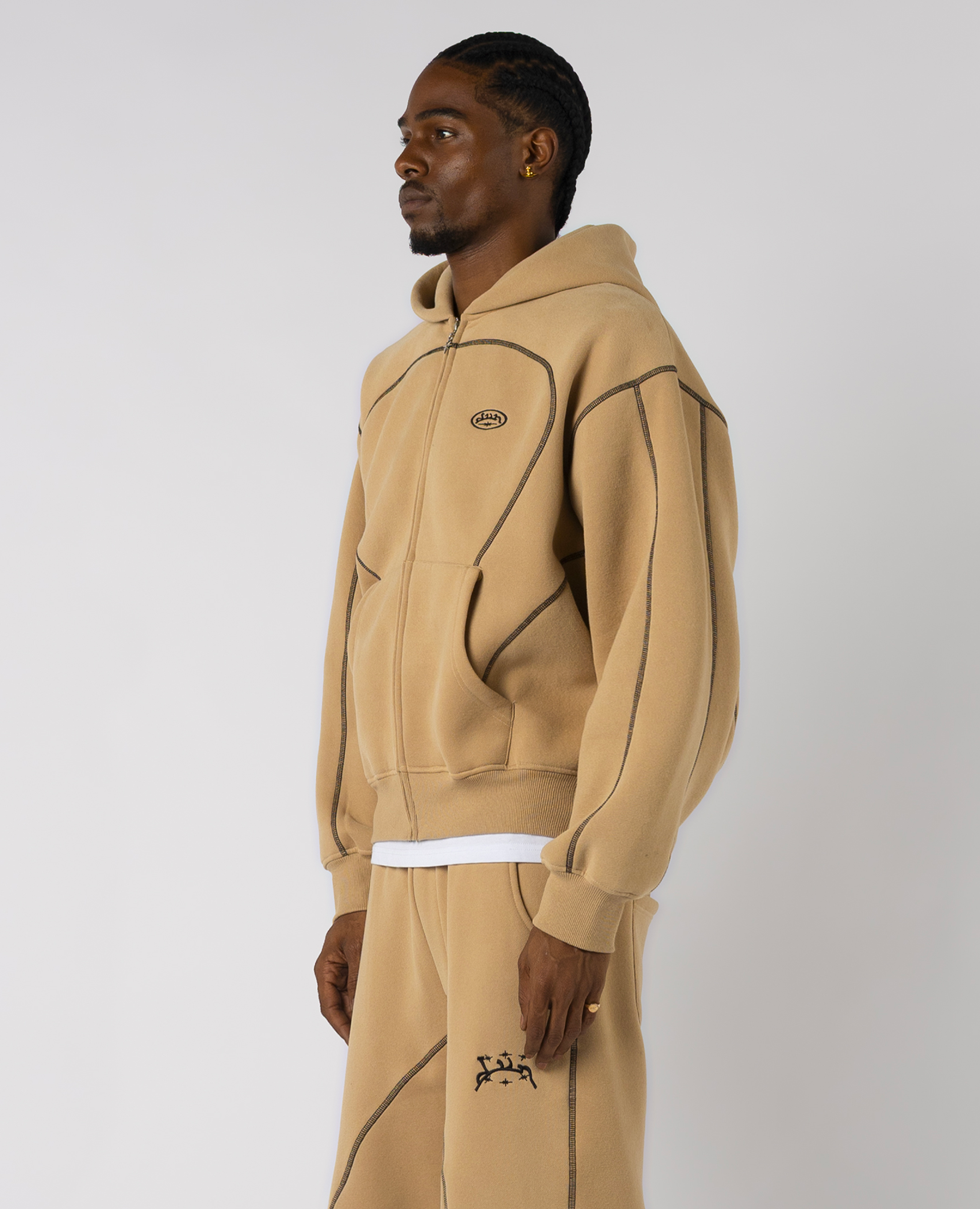 DIVINBYDIVIN | Beige Lines Zip
