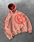 RED SUNWASHED HOODIE