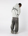MOTTLED GREY ZIP