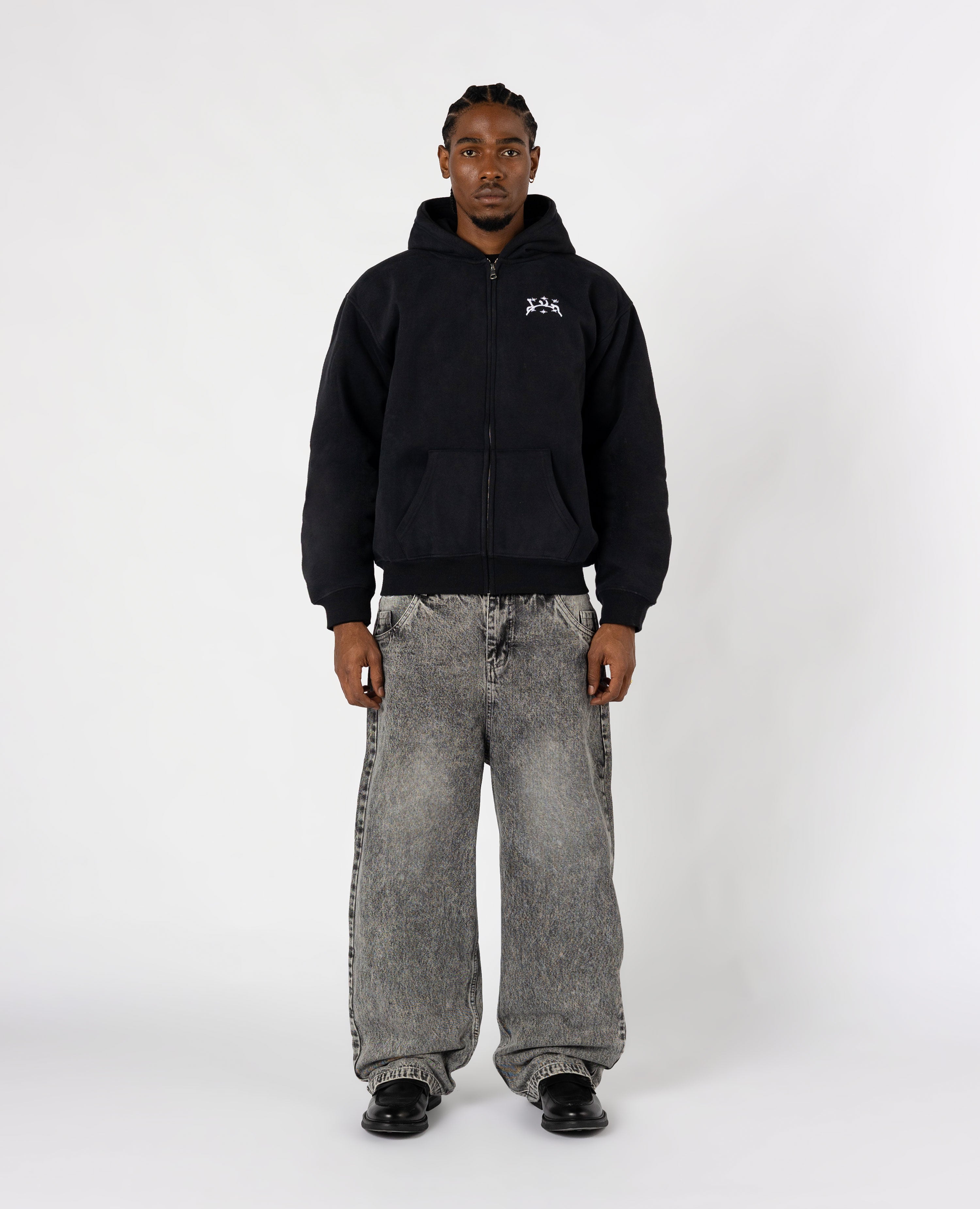 DIVINBYDIVIN | Urban Black Hoodie - Curb Edition Zip Up