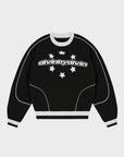 BLACK 6SNOW CREWNECK