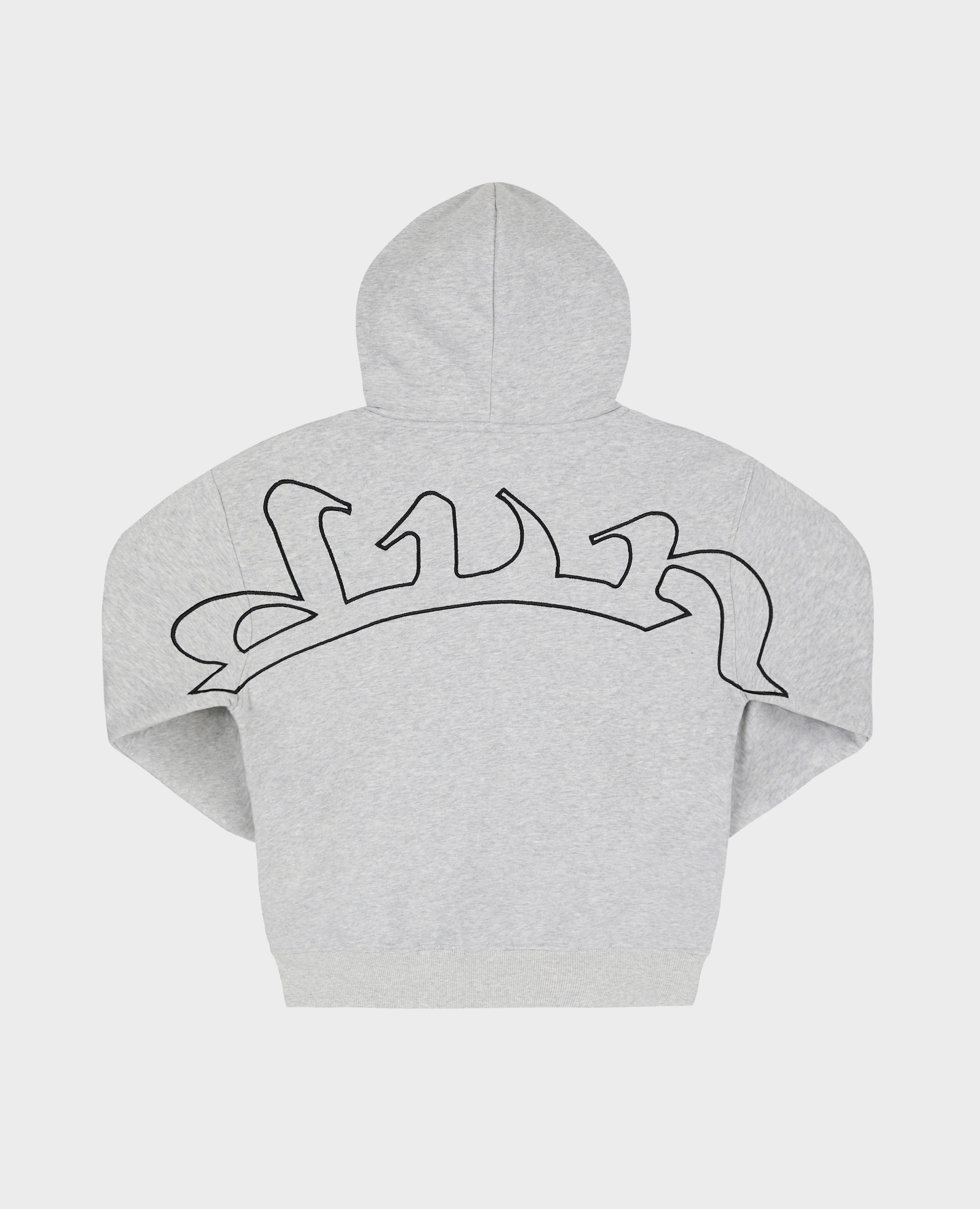 GREY STRAIGHT ZIP