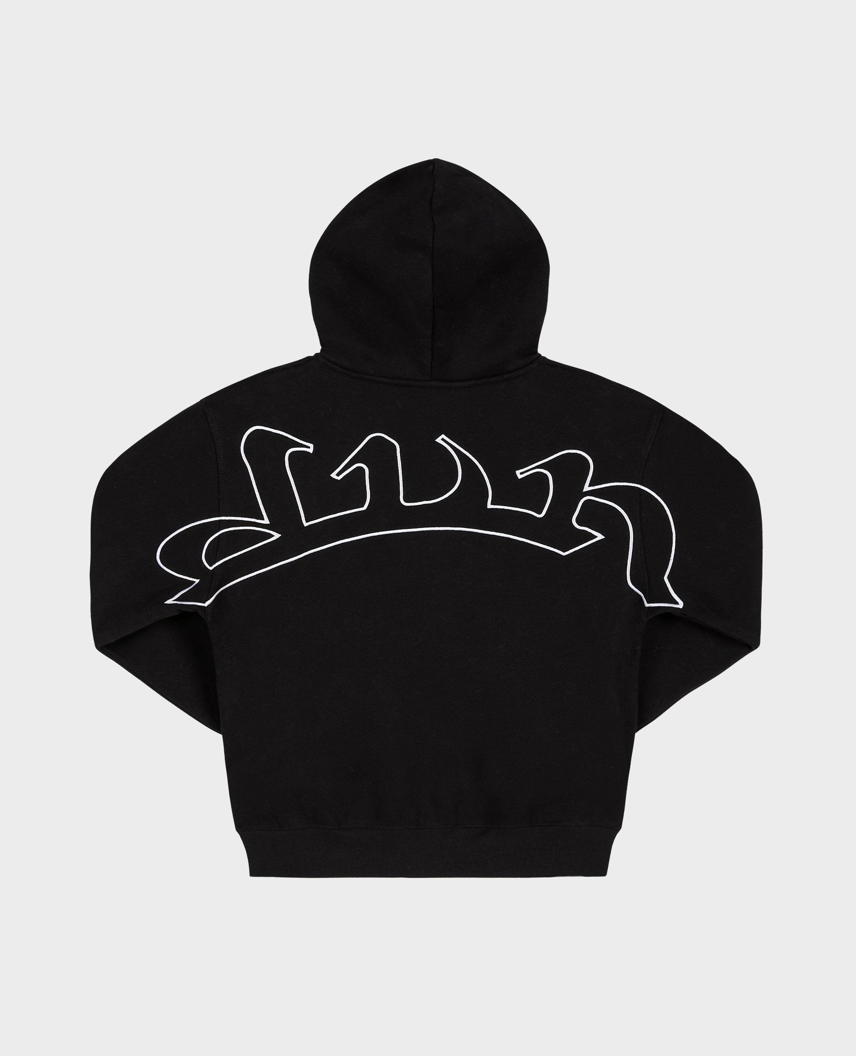 BLACK STRAIGHT ZIP