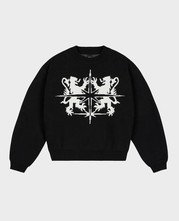 BLACK BLASON KNIT