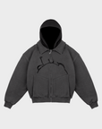 DARK HOODED ZIP JACKET