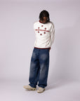 WHITE 6SNOW CREWNECK