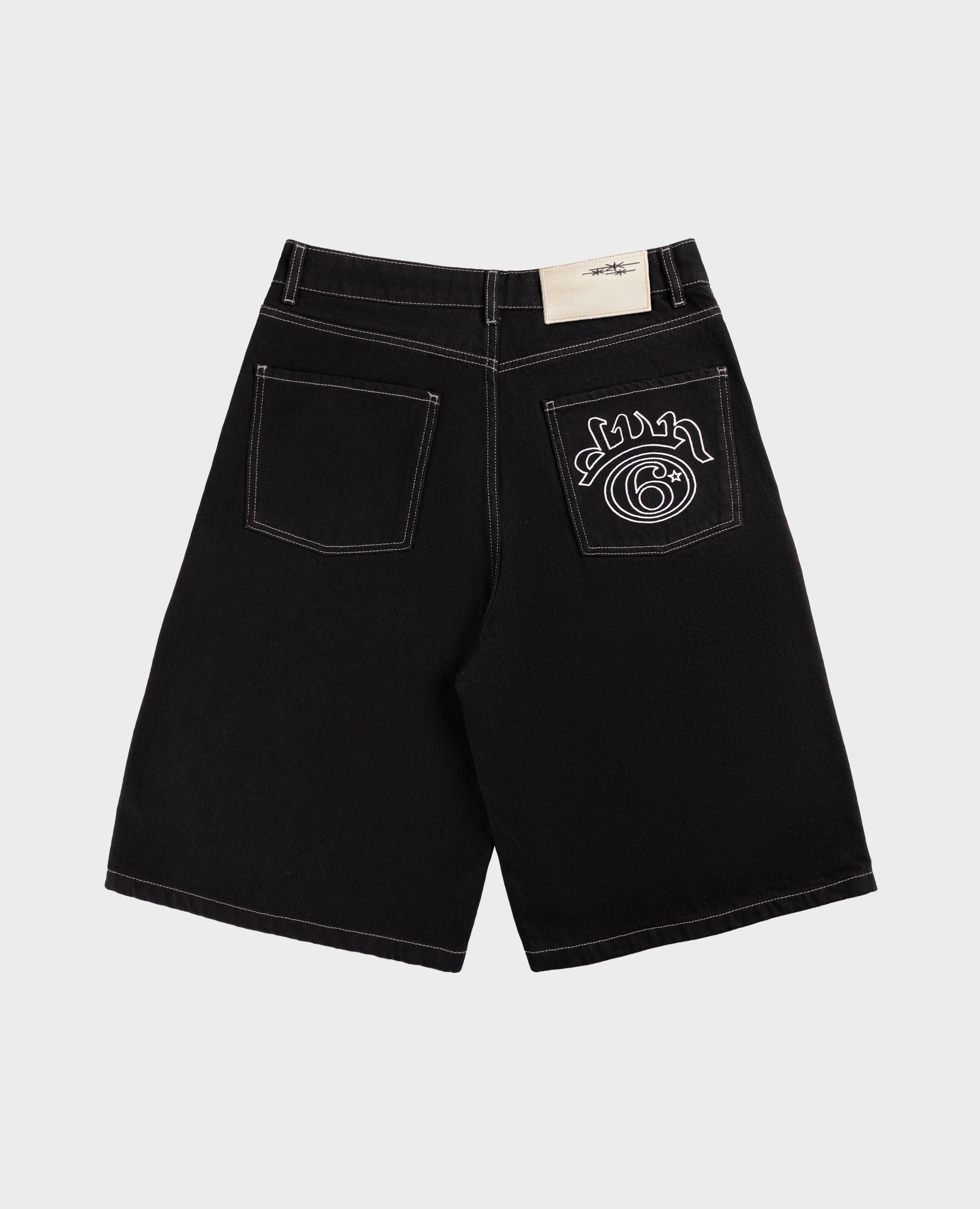 BLACK SIX DENIM JORT