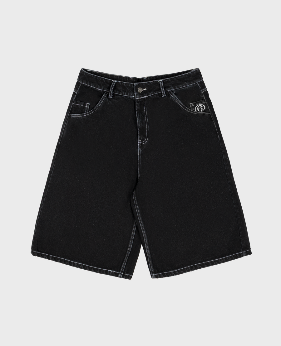 BLACK SIX DENIM JORTS – DIVINBYDIVIN BLACK SIX DENIM JORTS – DIVINBYDIVIN