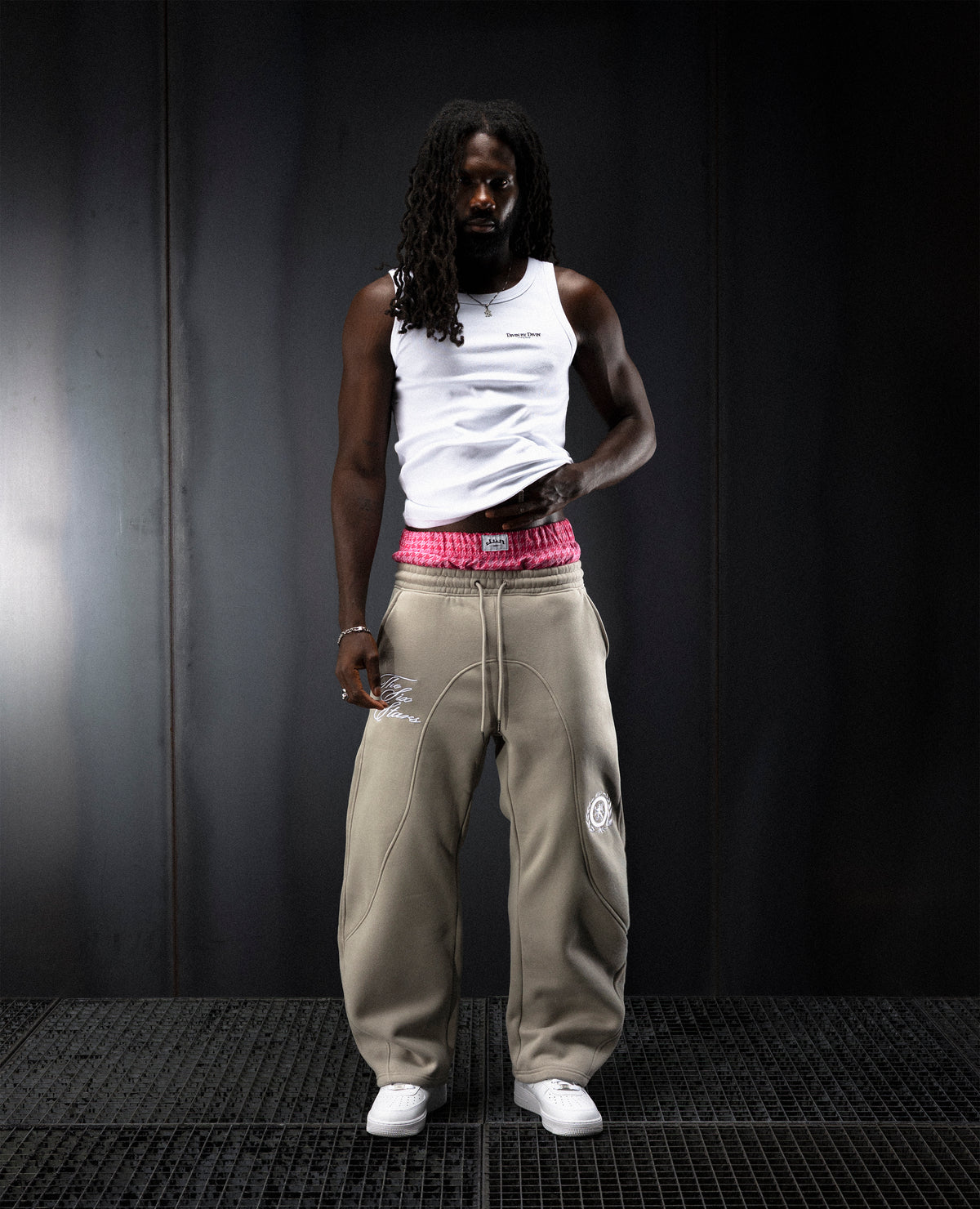 GREY DOUBLE WAIST CLUB JOGGER