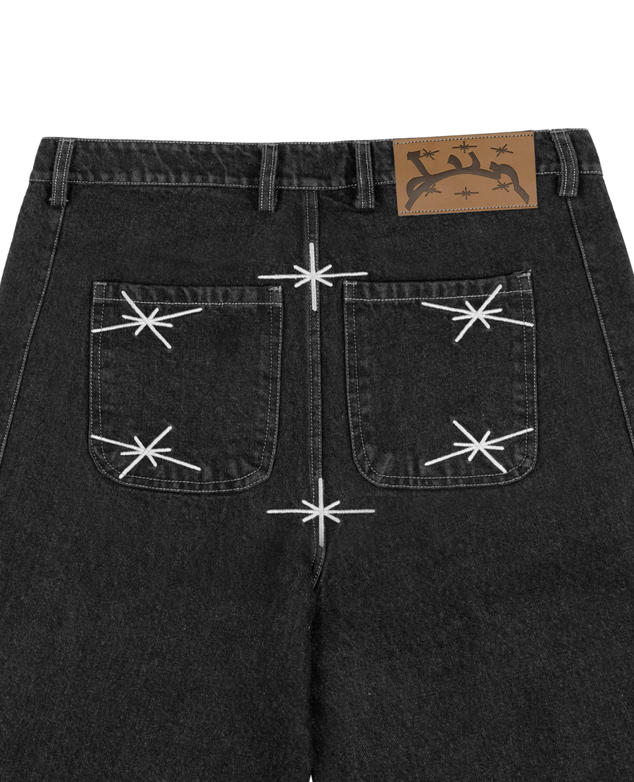 BLACK DENIM JORT