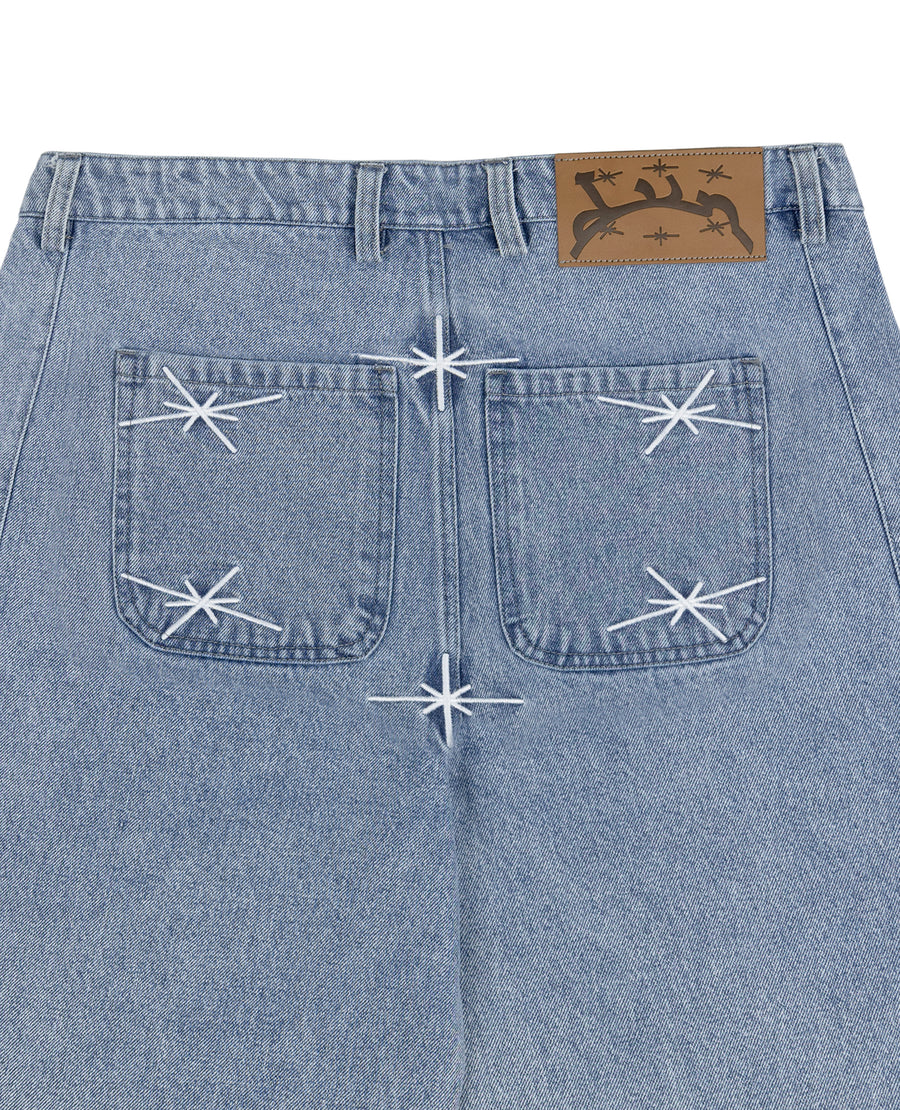 CRYSTAL BLUE DENIM JORT