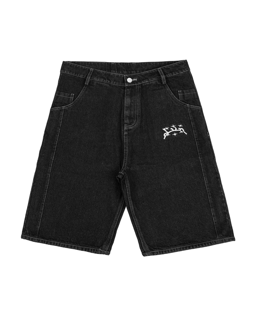 BLACK DENIM JORT