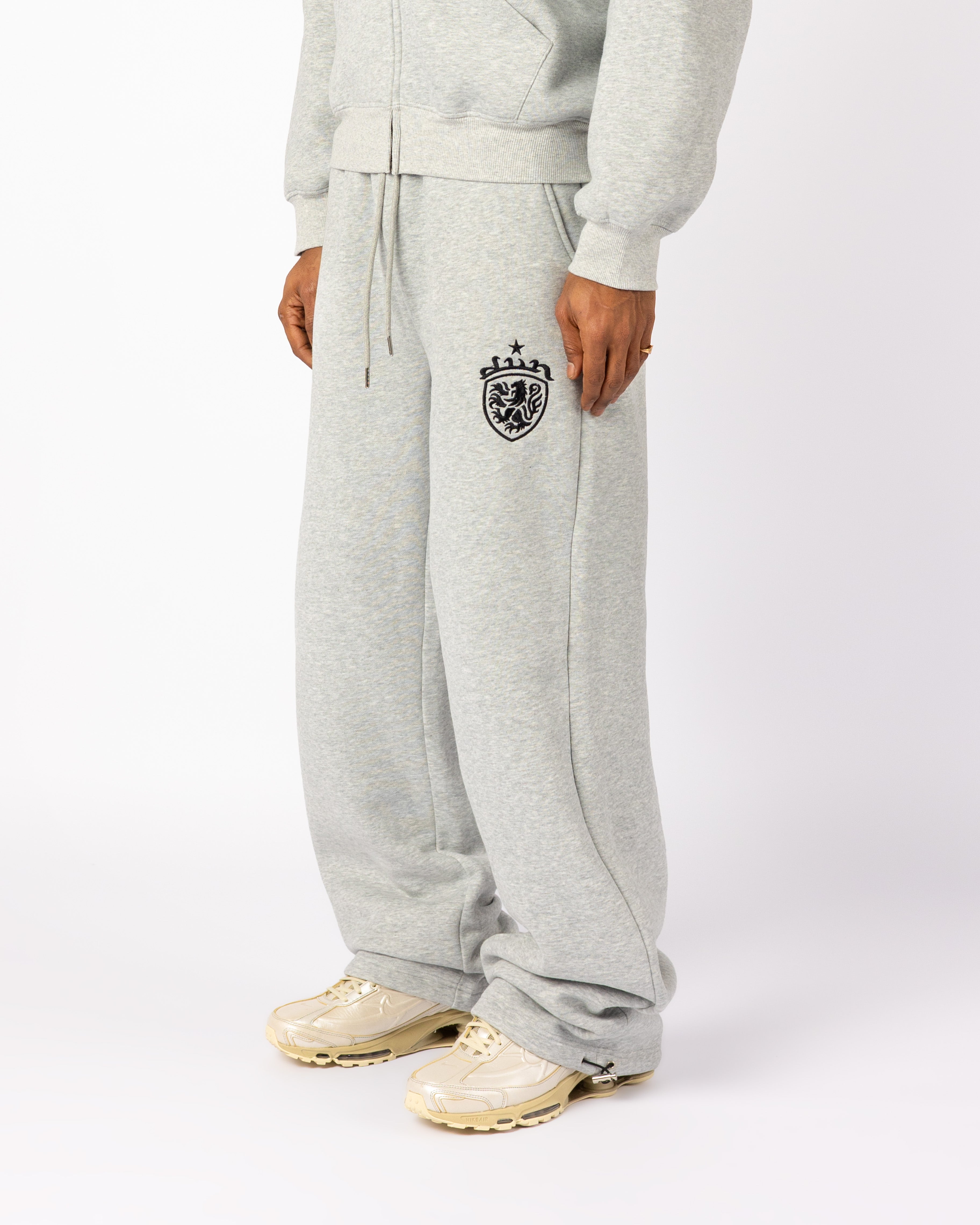 GREY COA EMBROIDERY JOGGERS