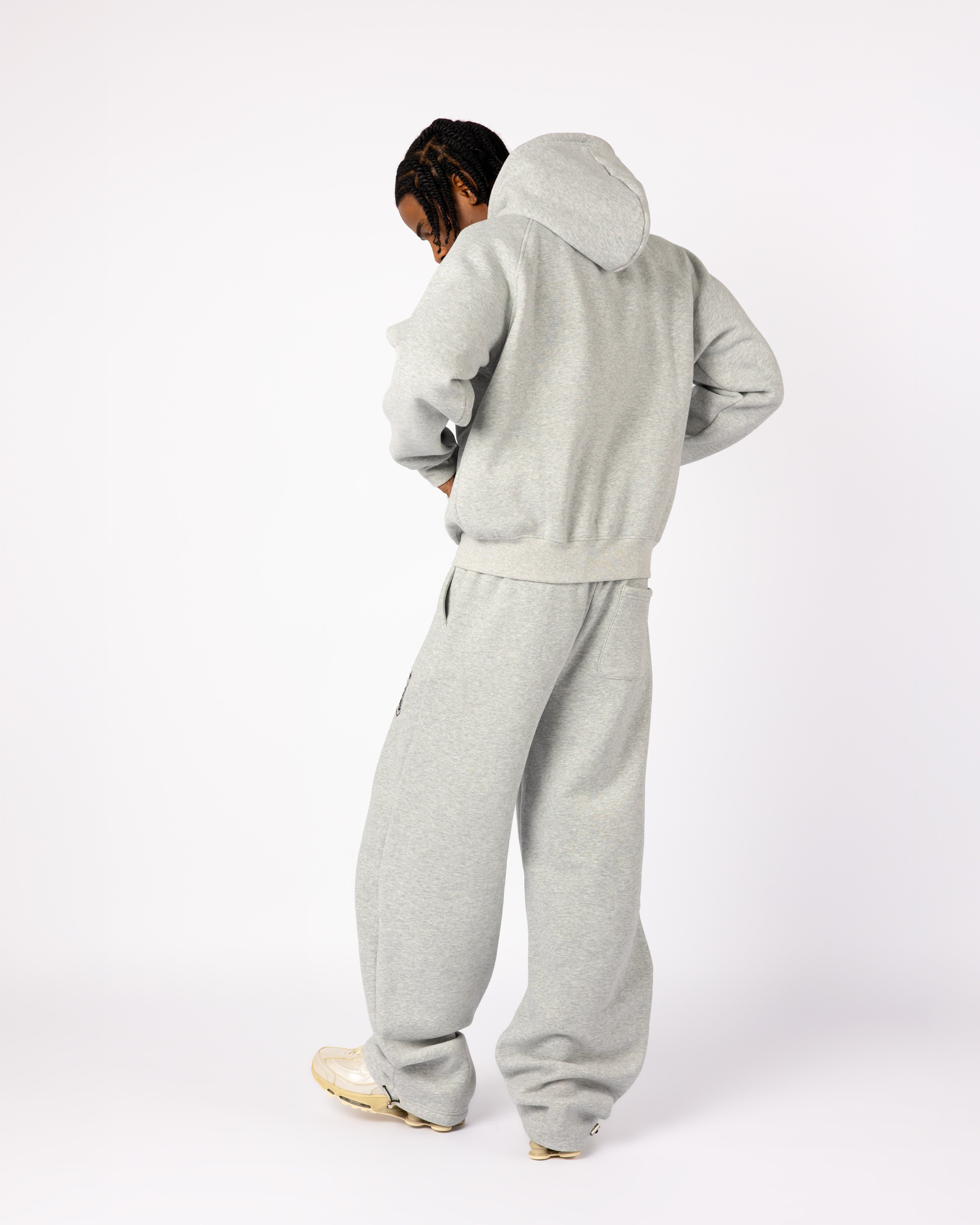 GREY COA EMBROIDERY JOGGERS