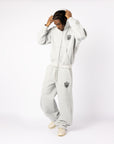 GREY COA EMBROIDERY ZIP