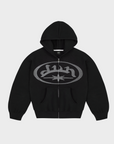 BLACK OVERLOGO ZIP