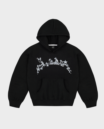BLACK PUFF STARS HOODIES