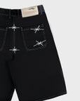 BLACK DENIM JORT
