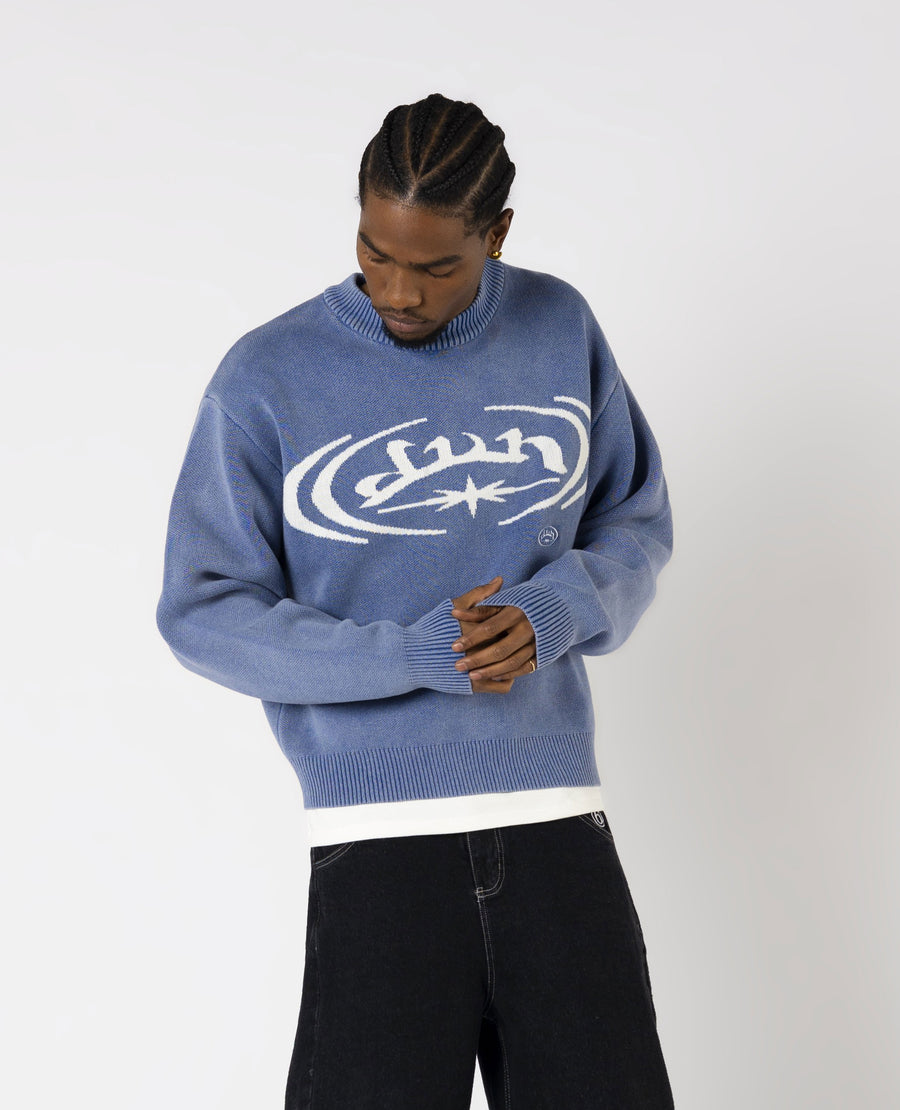 TRAP WASHED BLUE KNITWEAR