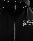 BLACK WINDBREAKER JACKET