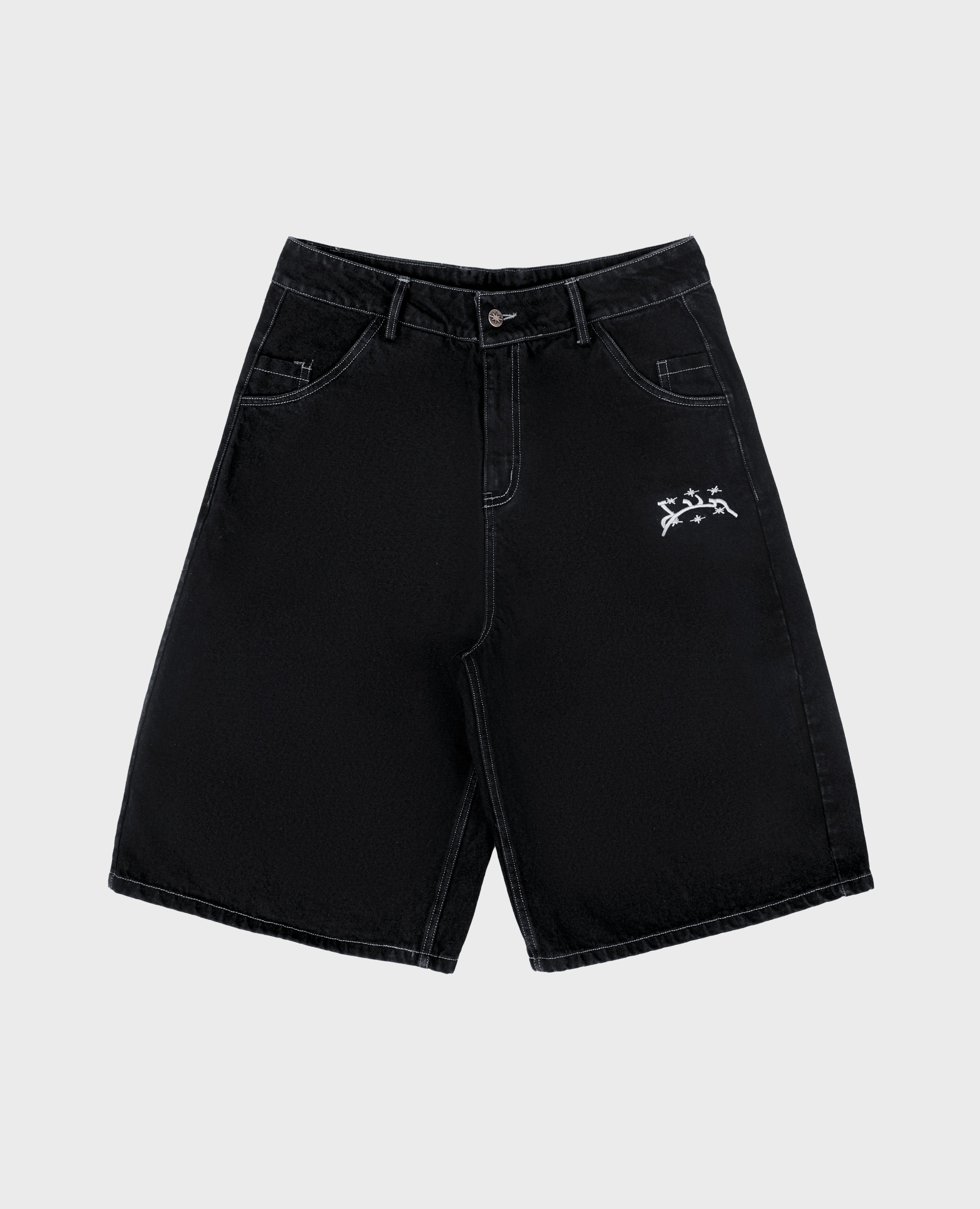 BLACK DENIM JORT