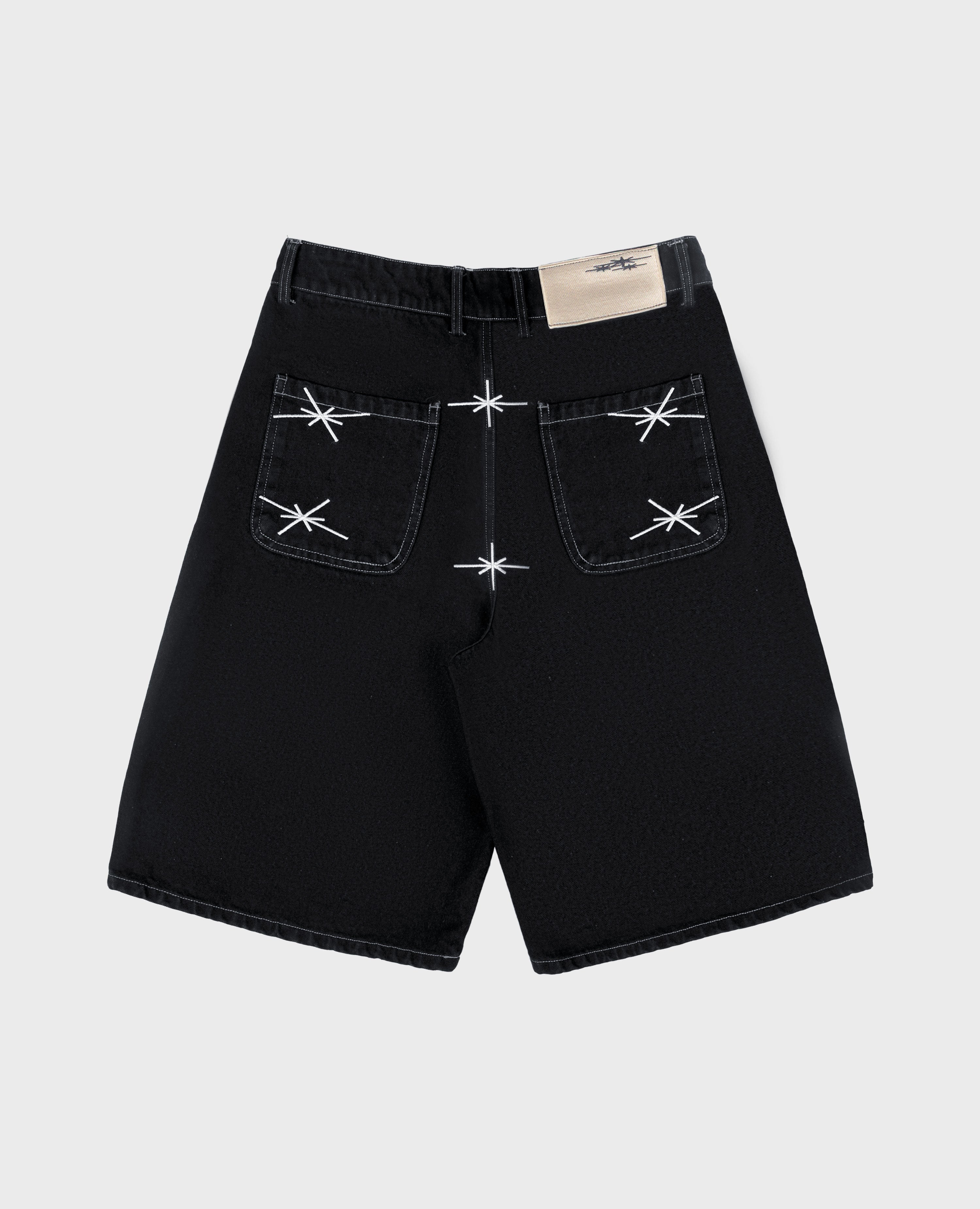 BLACK DENIM JORT