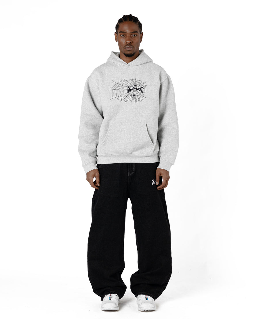 GREY SPIDER HOODIE