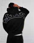 BLACK STRAIGHT ZIP